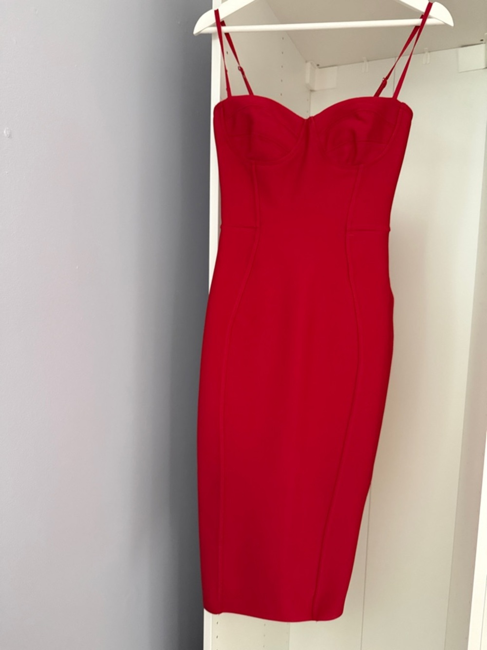 Fashion Nova Red Bustier Bodycon Dress - Picture 5 of 9